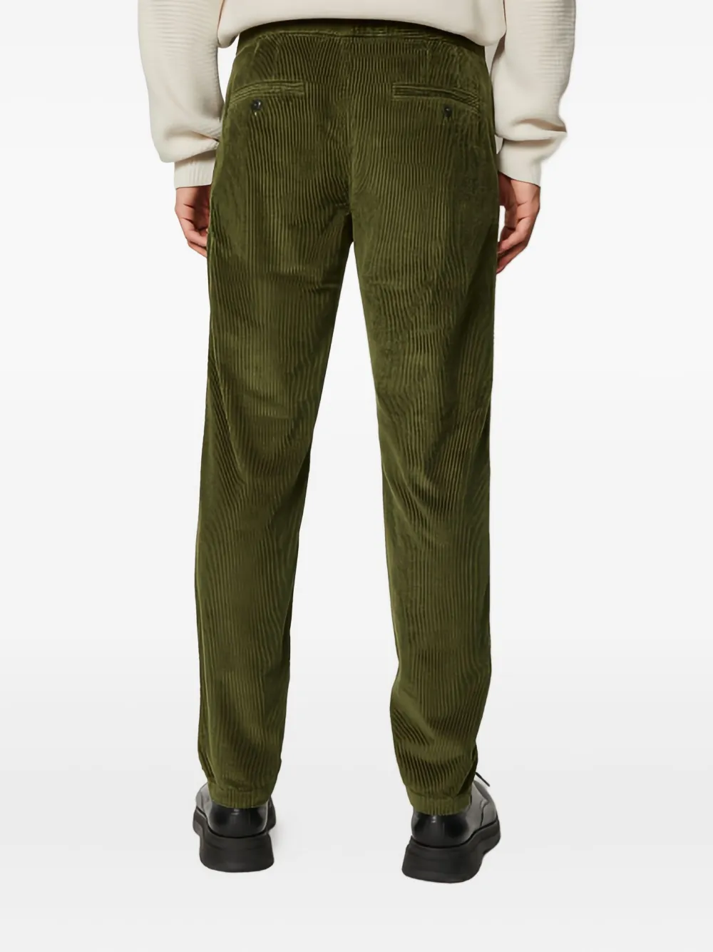 Marc O'Polo Ribfluwelen broek met details Groen