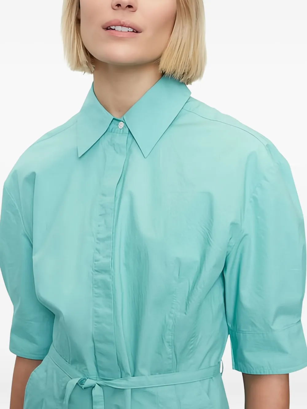 Marc O'Polo Button-up midi-blousejurk Blauw