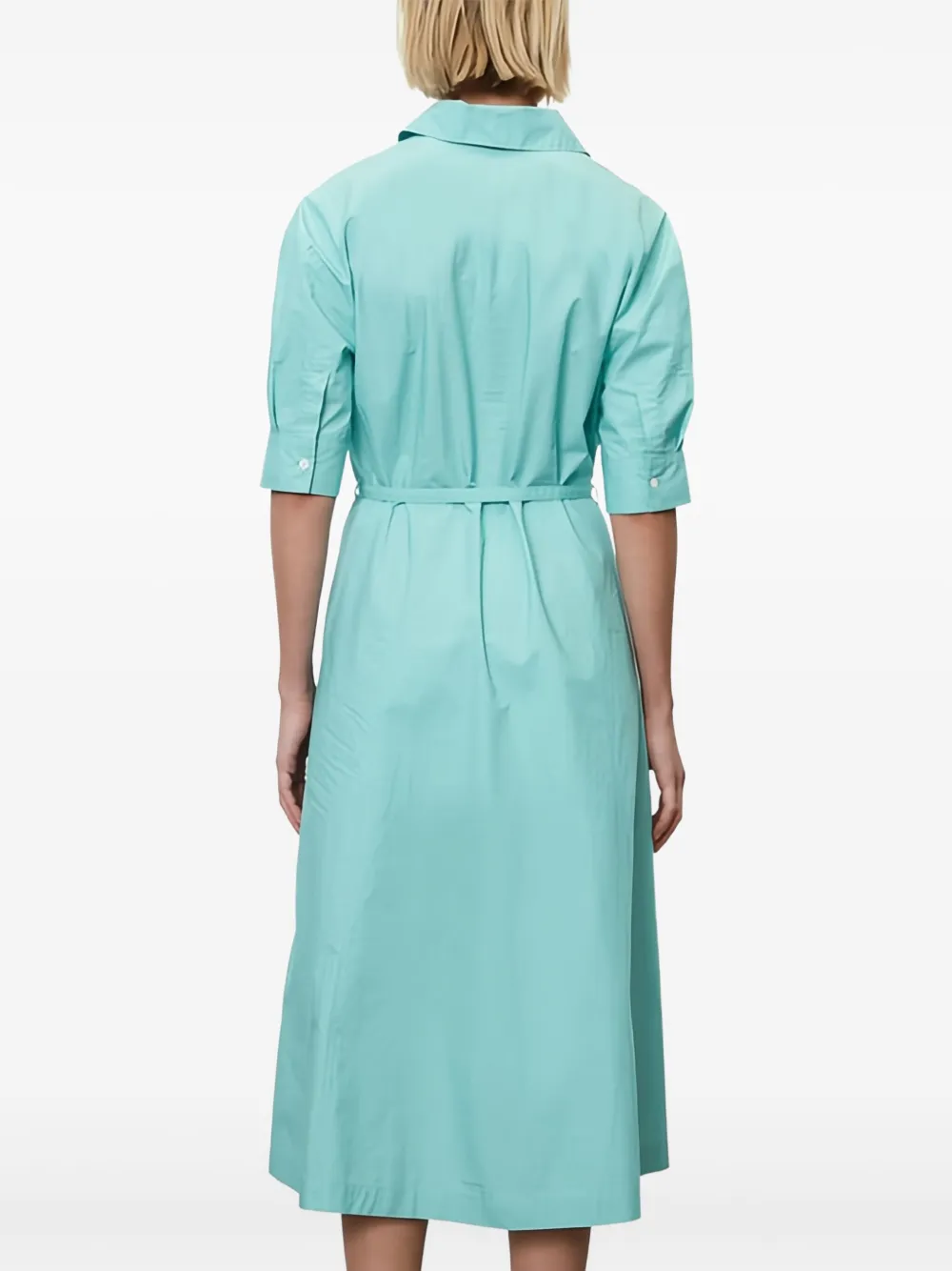 Marc O'Polo Button-up midi-blousejurk - Blauw
