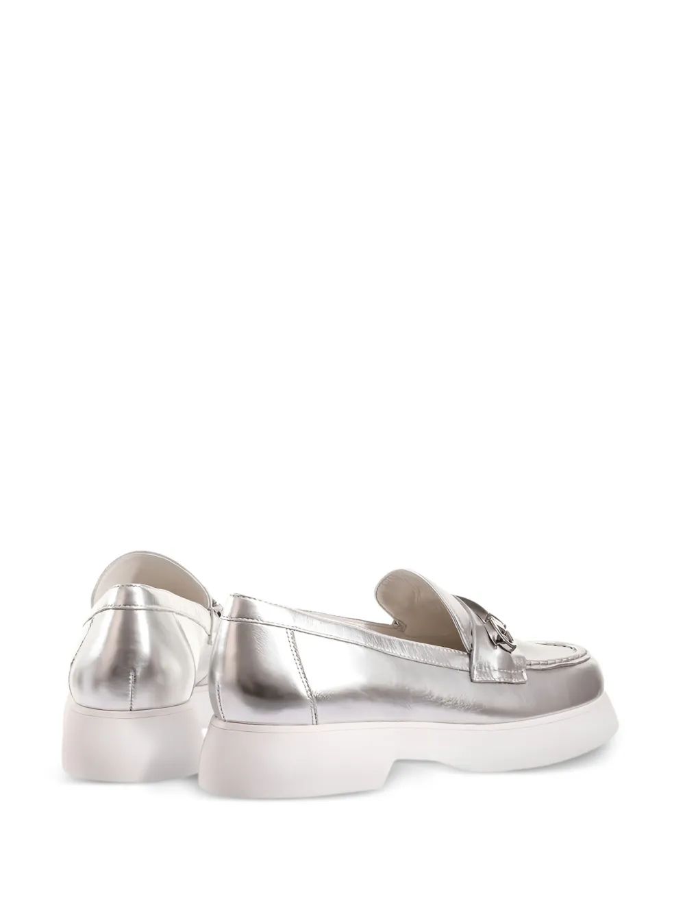 Hogl Cecil metallic leather loafers Silver