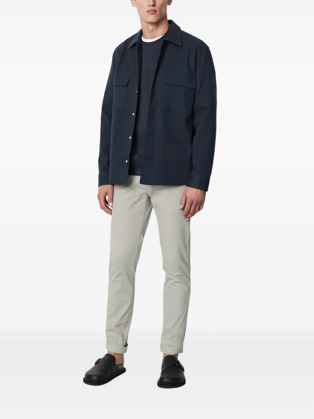Marc O'Polo Button-up cargo overhemd - Blauw