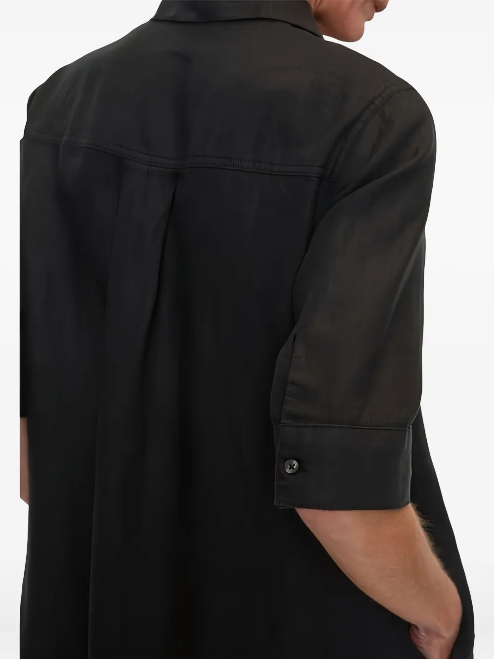 Marc O'Polo Button-down jurk met korte mouwen Zwart