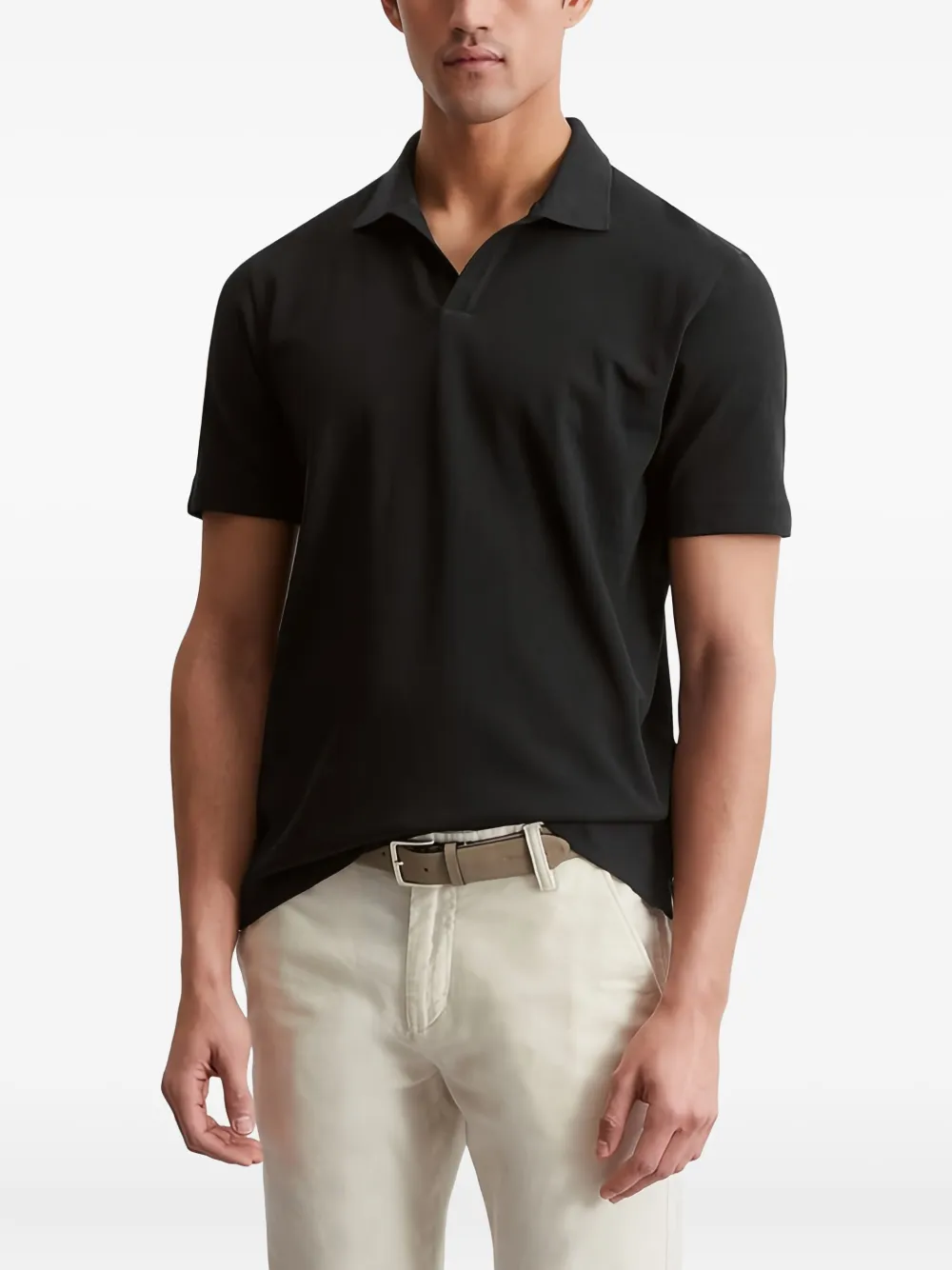 Marc O'Polo Poloshirt met textuur Zwart