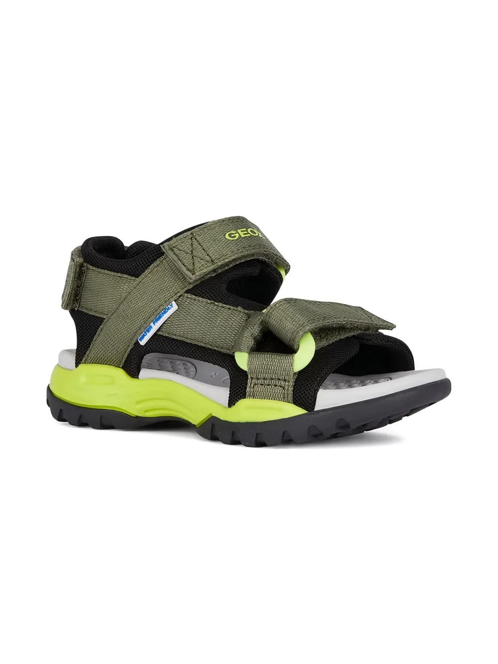 Geox Kids Borealis textured strap sandals Green