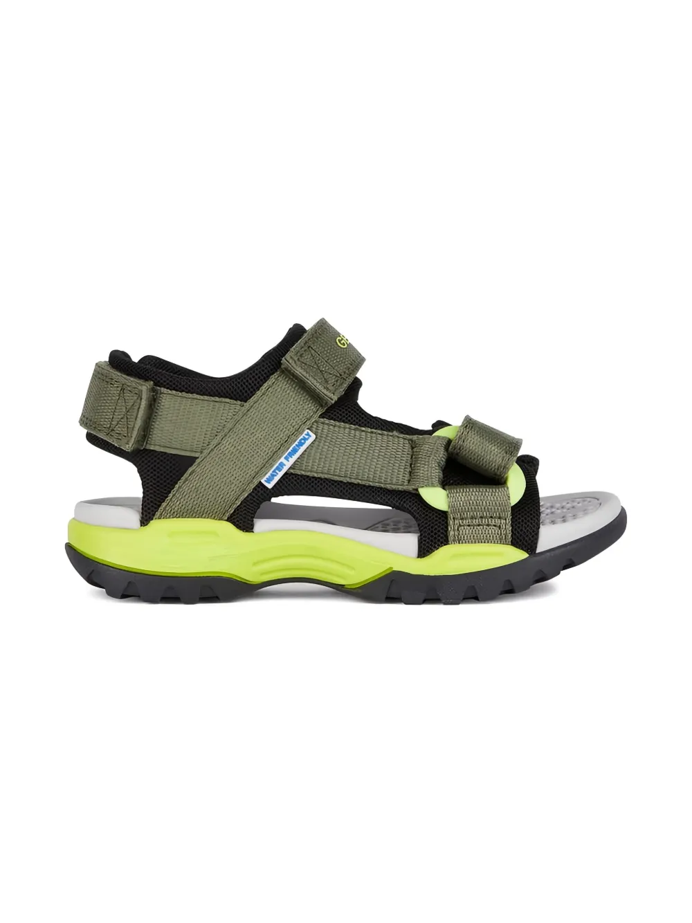 Geox Kids Borealis textured strap sandals Green