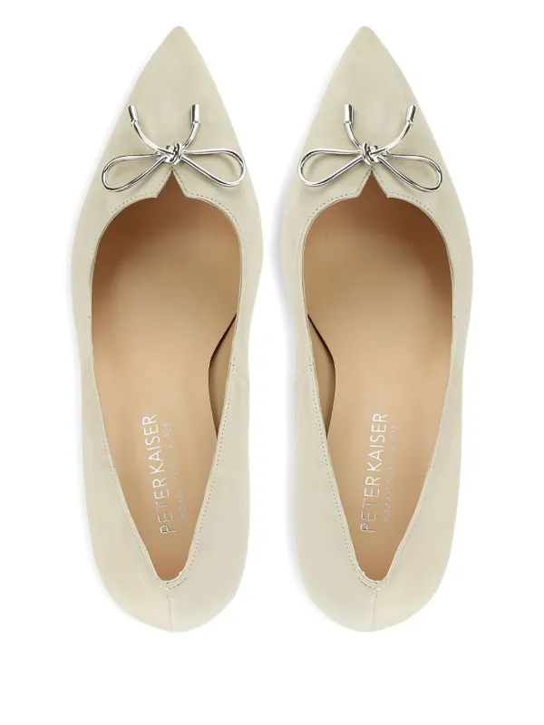 PETER KAISER bow-detail block-heel Pumps Neutrals FARFETCH IN