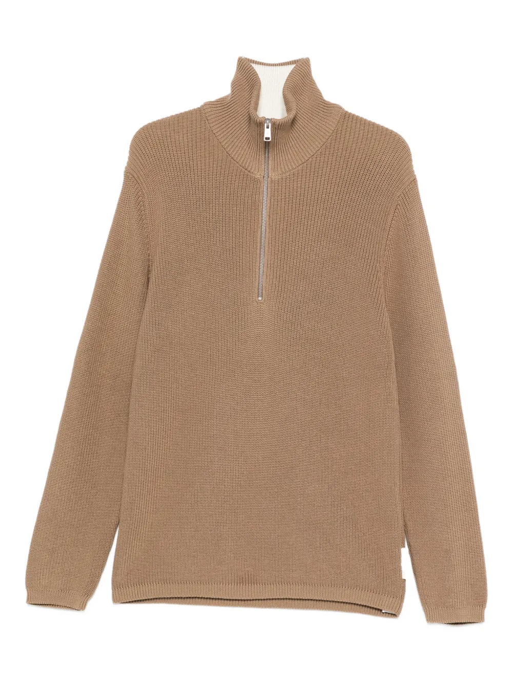 Marc O'Polo high-neck zip-up sweater Beige