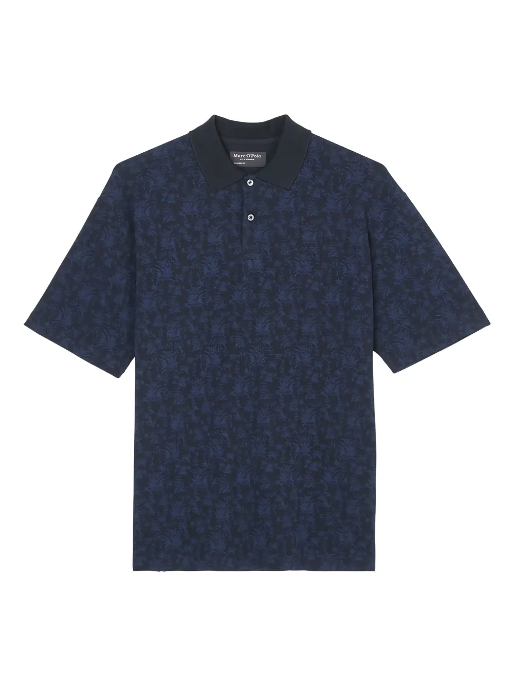 Marc O'Polo Poloshirt met bloemenprint Blauw