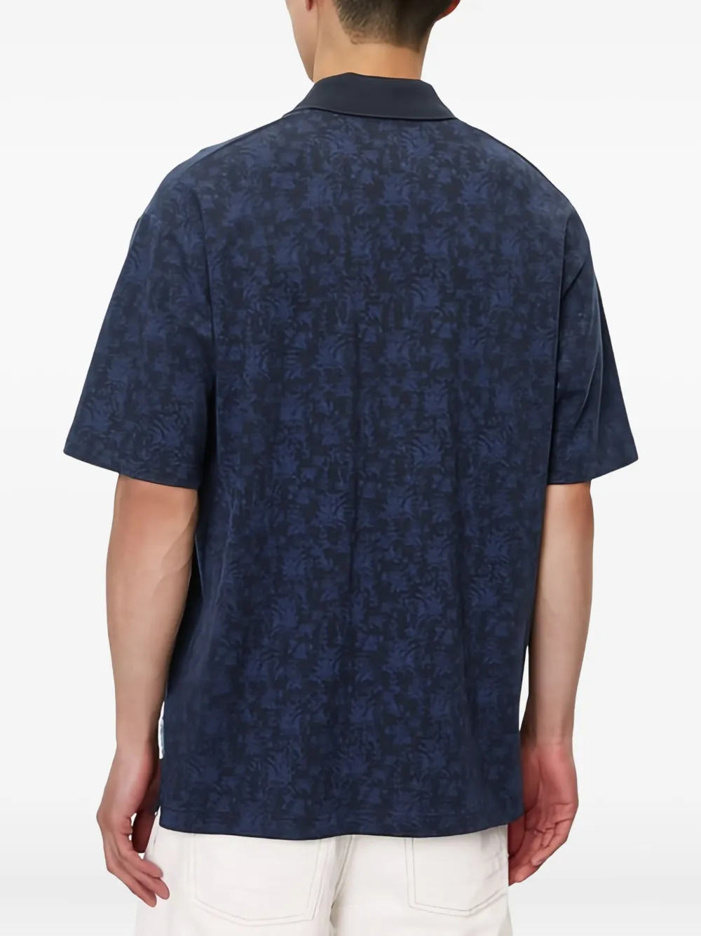 Marc O'Polo Poloshirt met bloemenprint Blauw