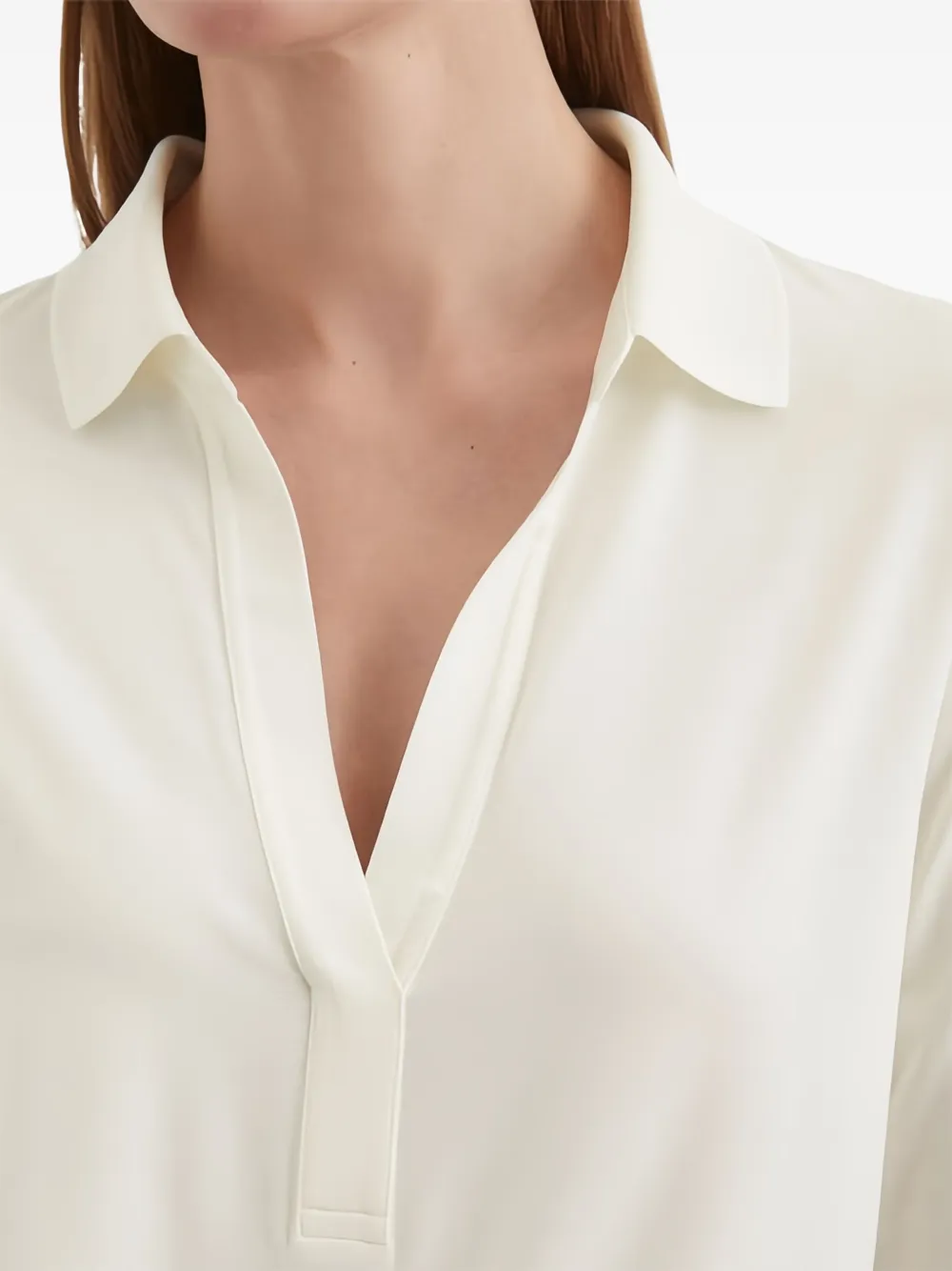 Marc O'Polo Top met polokraag en lange mouwen Wit