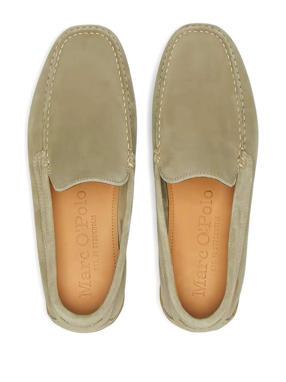Marc O'Polo Sven suède loafers Groen
