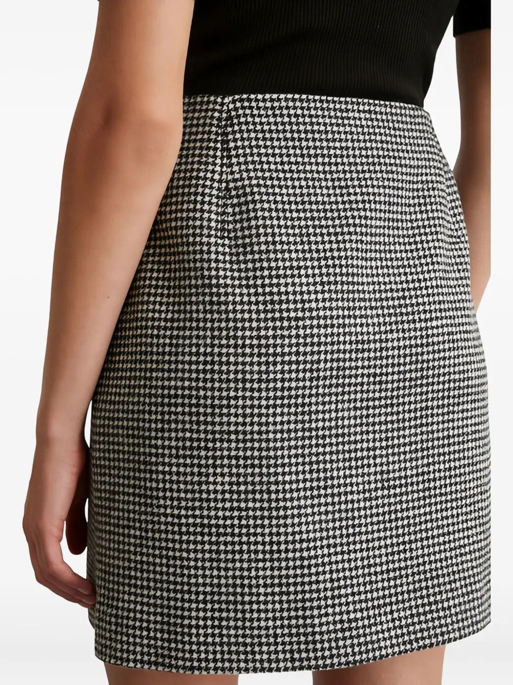 Marc O'Polo Mini-rok met pied-de-poule print Zwart