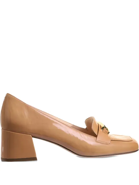 Hogl 40mm Helen patent-leather block-heel loafers