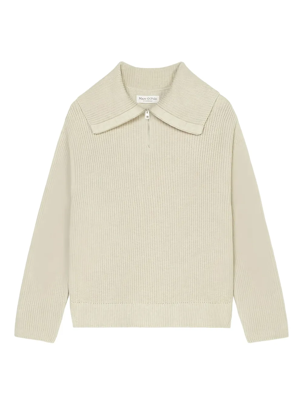 Marc O'Polo zip-neck collar sweater | Neutrals | Image 1