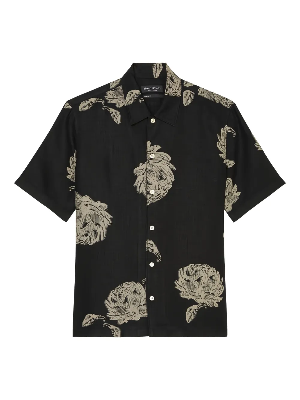 Marc O'Polo floral-print short-sleeve shirt | Black | Image 1