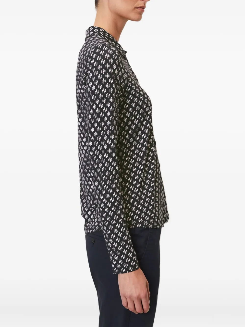 Marc O'Polo Blouse met geometrische print Blauw