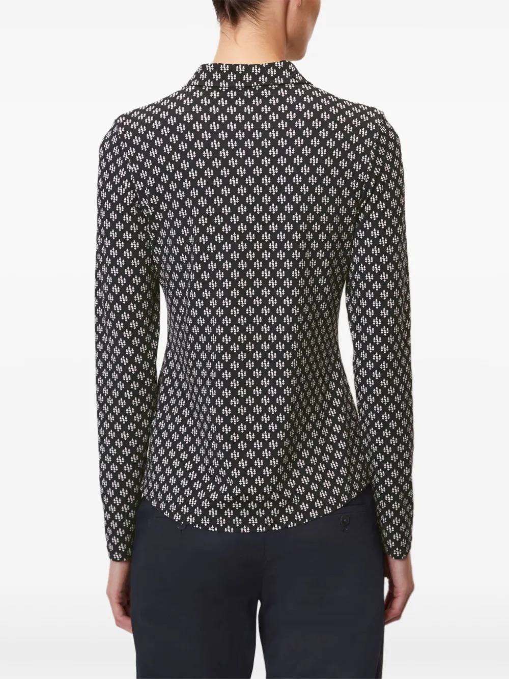 Marc O'Polo Blouse met geometrische print Blauw