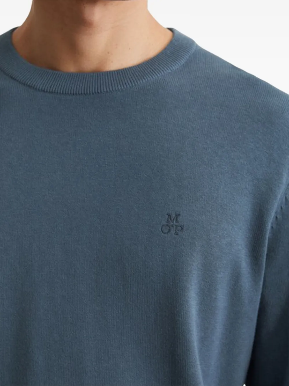 Marc O'Polo Geribbelde sweater Blauw