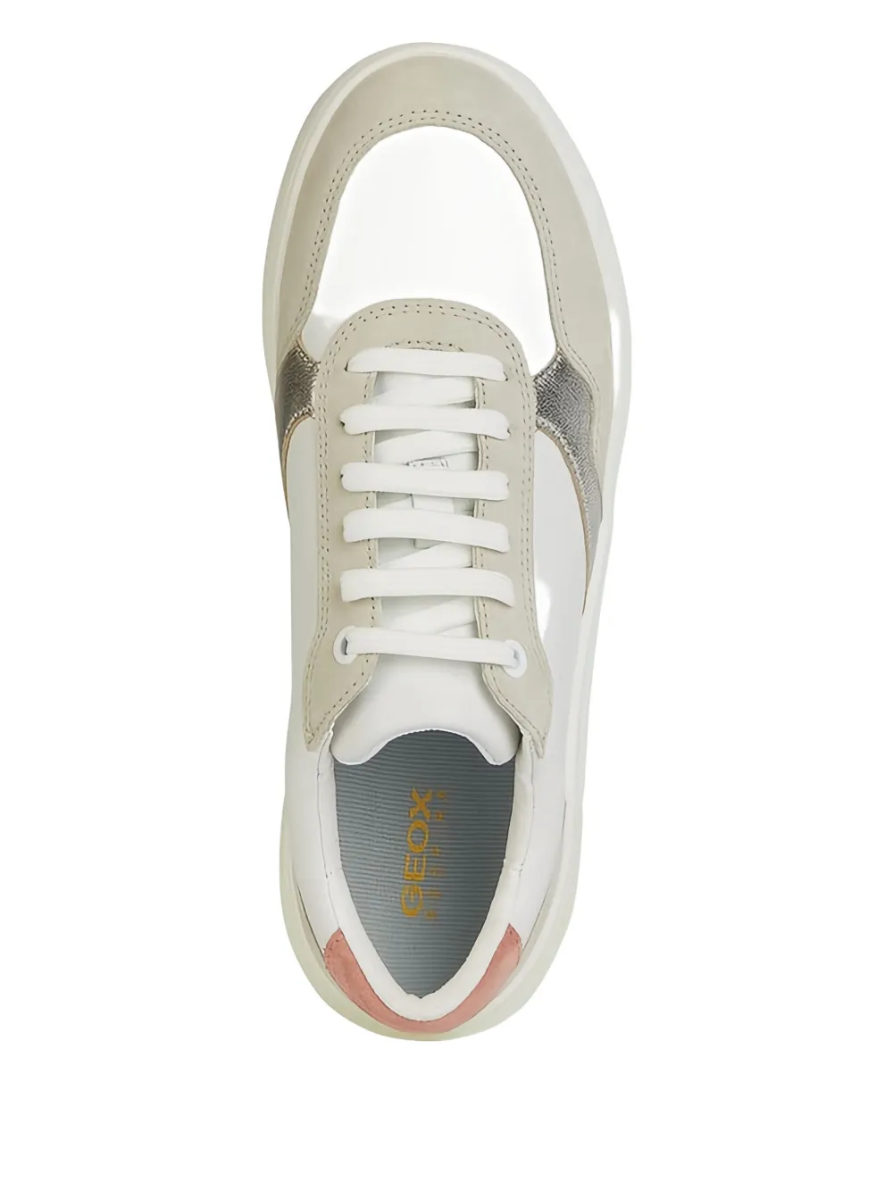Geox Dalyla leather panelled sneakers White