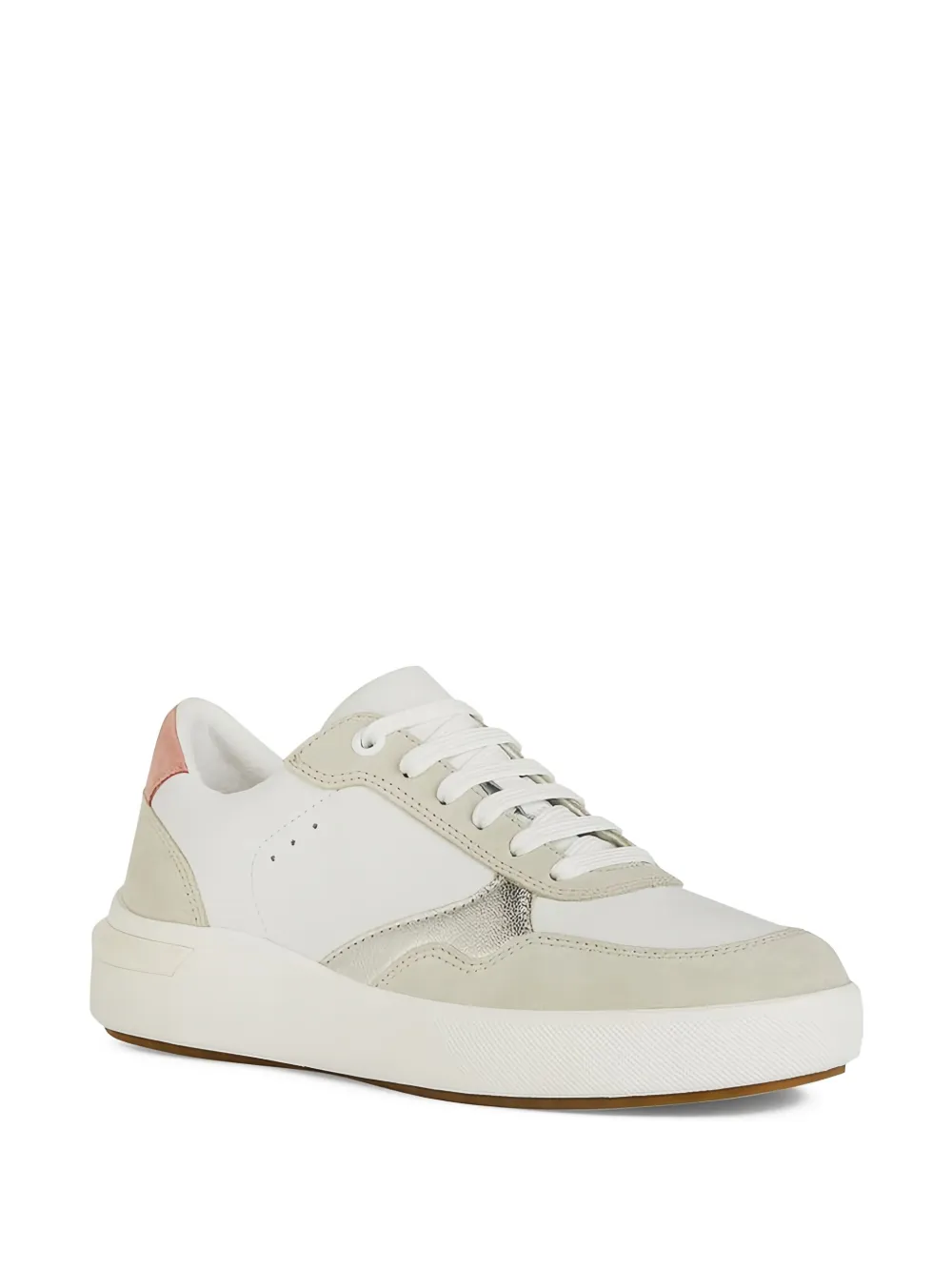 Geox Dalyla leather panelled sneakers White