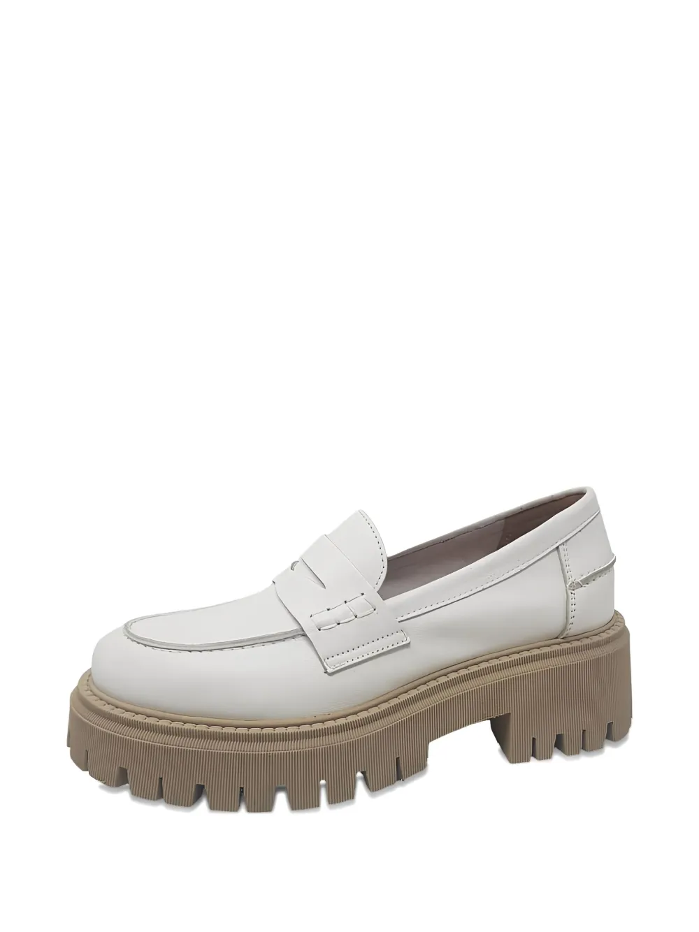 Marc O'Polo leather platform loafers White