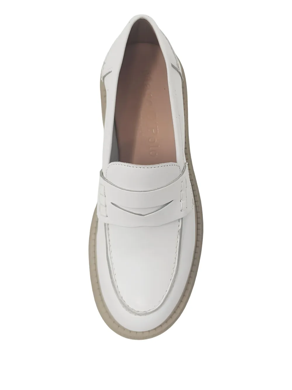 Marc O'Polo leather platform loafers White