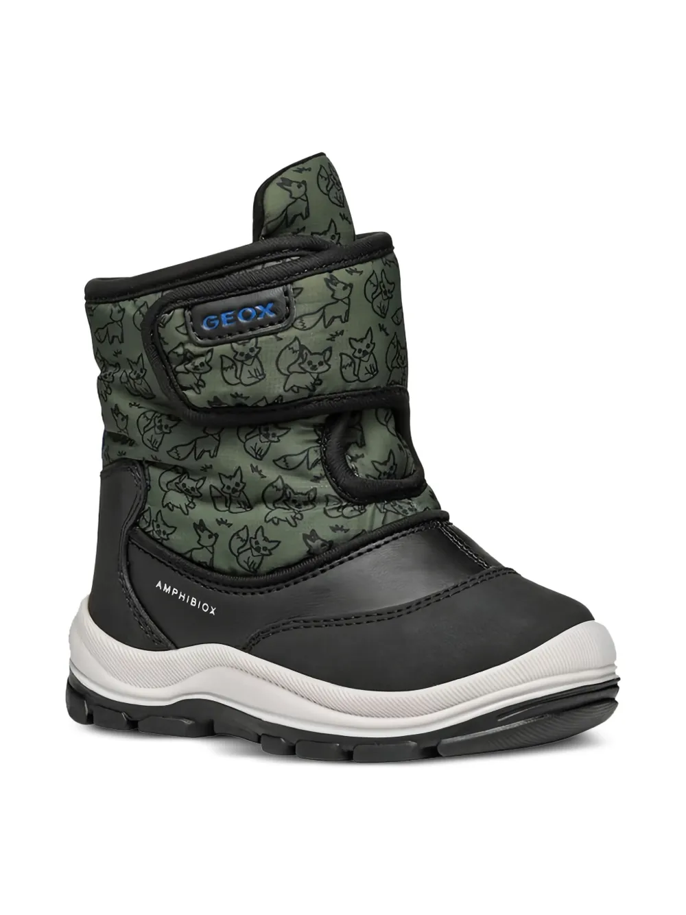 Geox Kids Waterproof laarzen met dierenprint Zwart