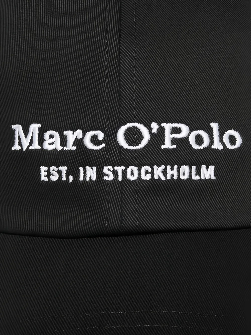 Marc O'Polo Pet met geborduurd logo Zwart