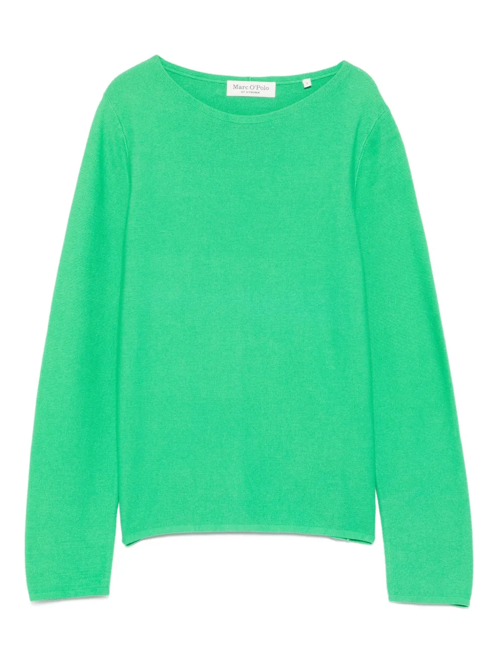 Marc O'Polo ribbed round-neck top Groen