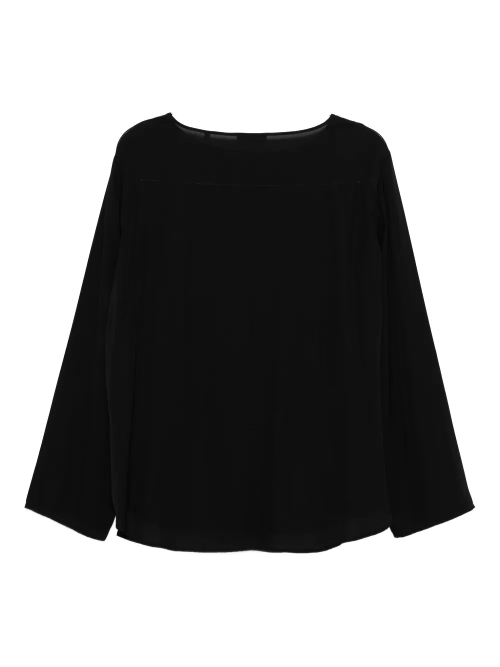 Marc O'Polo Top met boothals en lange mouwen - Zwart