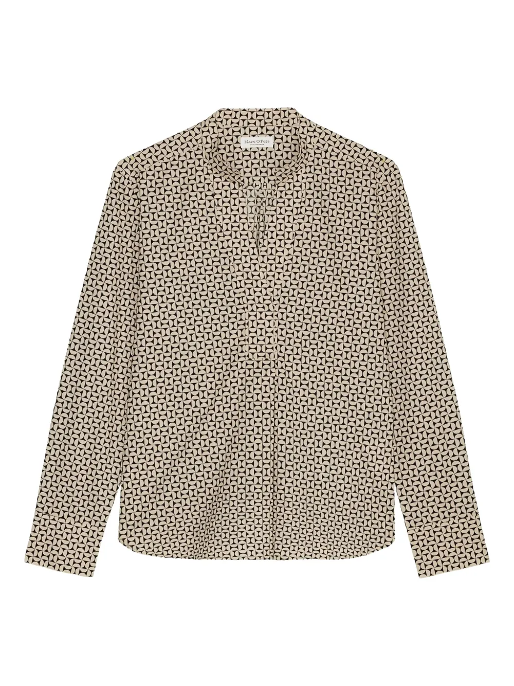 patterned collared blouse