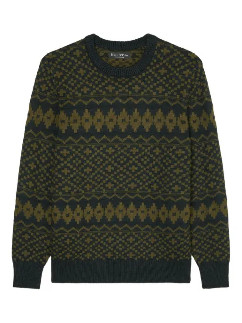 Marc O'Polo patterned crew-neck sweater