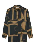 Marc O'Polo geometric-print button-up shirt - Black