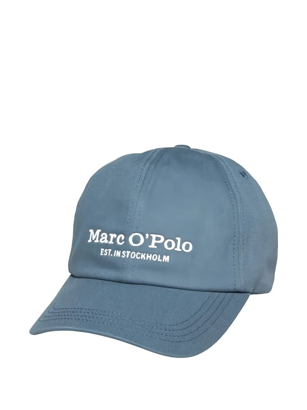 Marc O'Polo Pet met geborduurd logo Blauw
