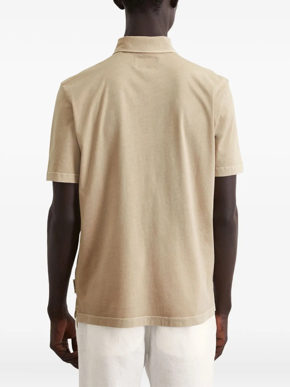 Marc O'Polo Button-up poloshirt Beige