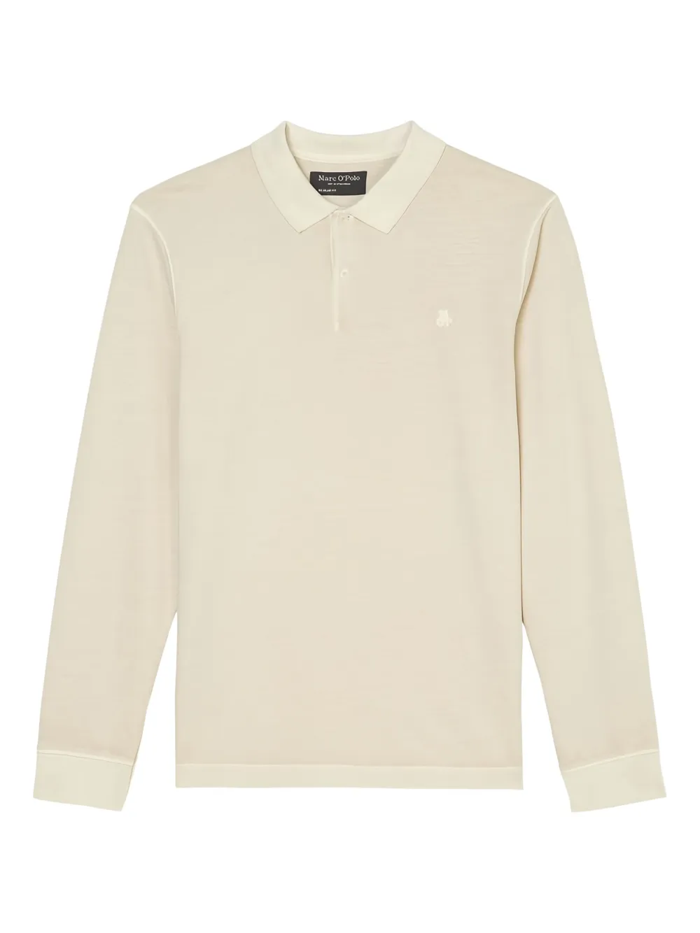 Marc O'Polo Poloshirt met lange mouwen Beige