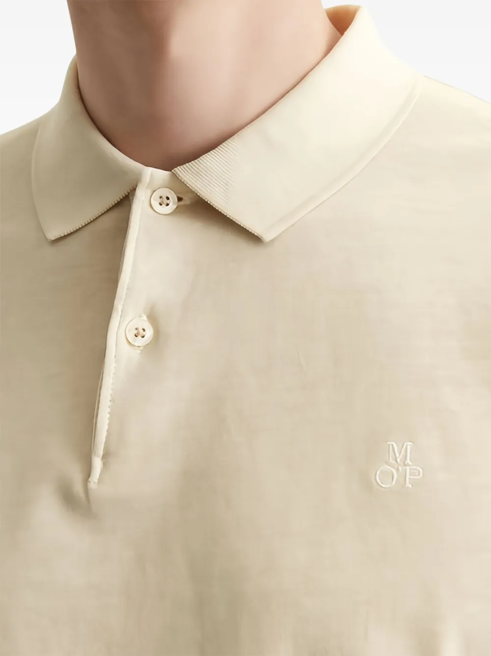 Marc O'Polo Poloshirt met lange mouwen Beige