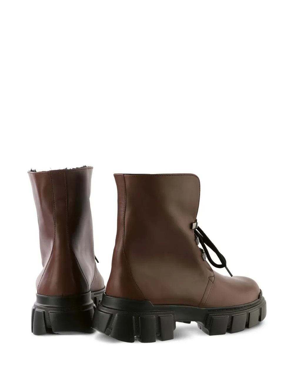 Hogl Winter chunky-sole lace-up ankle boots Brown