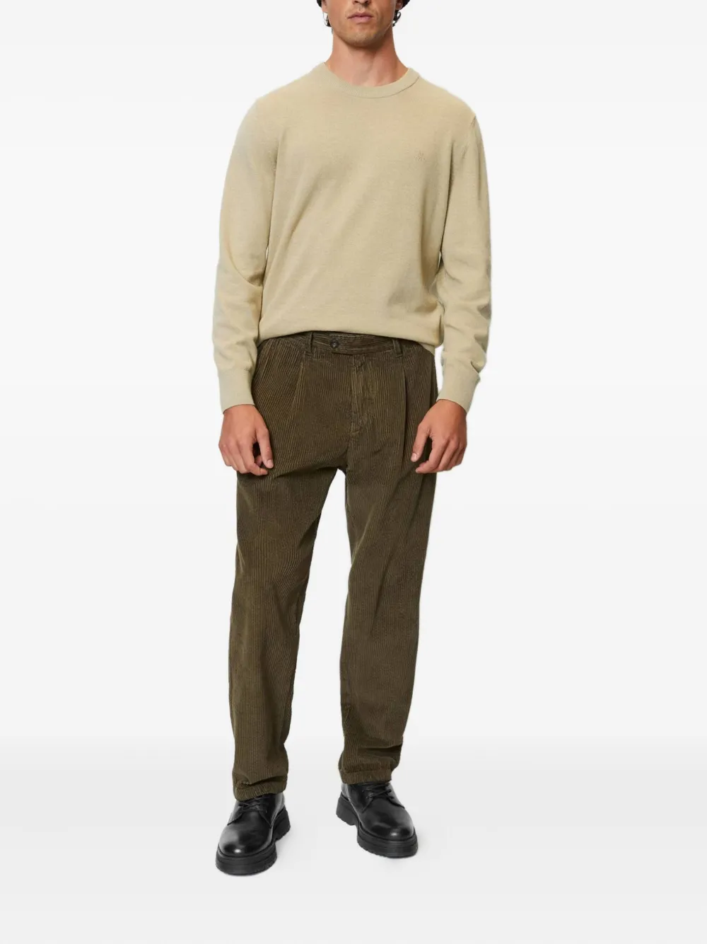 Marc O'Polo Trui met ronde hals - Beige