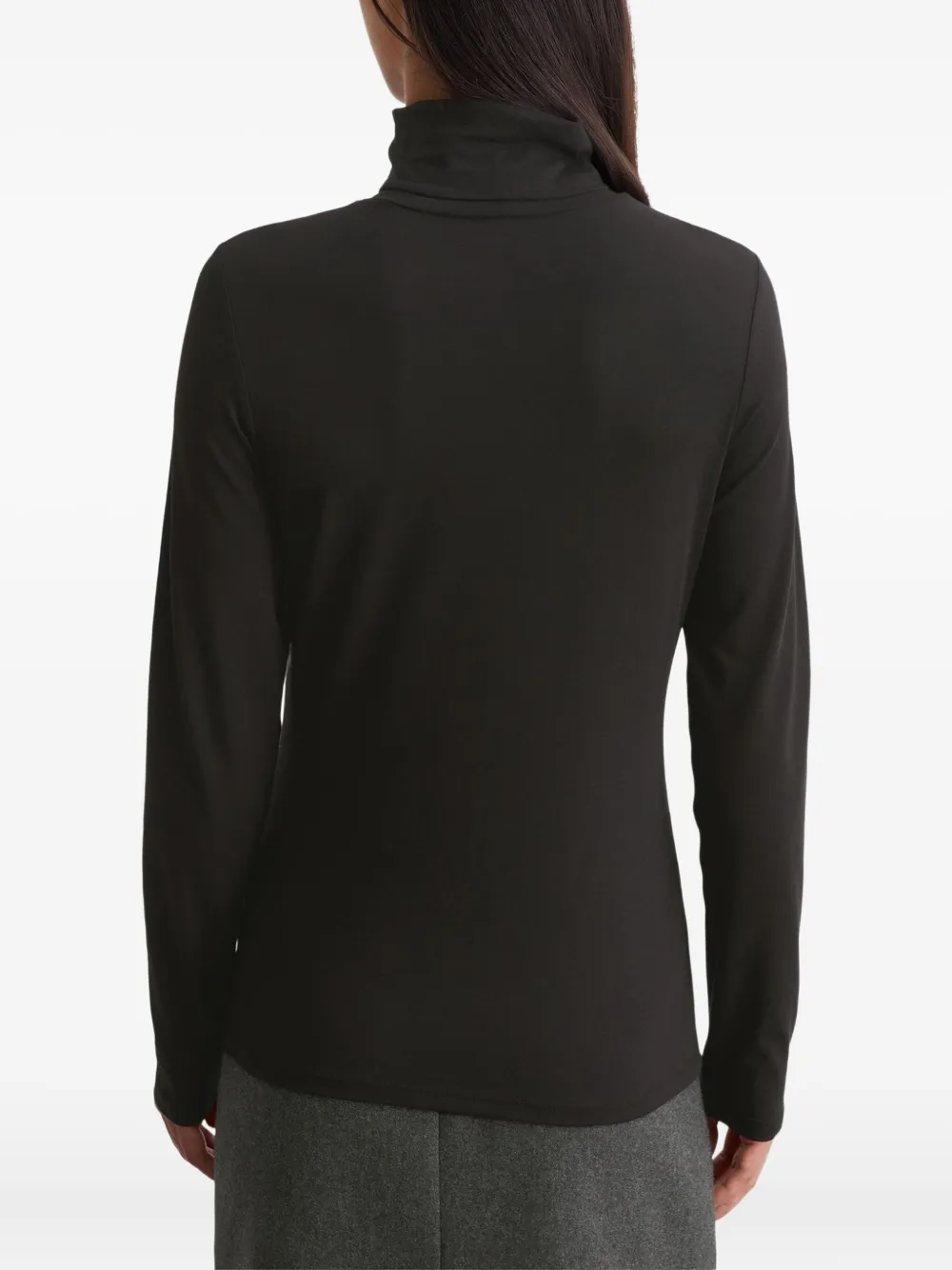 Marc O'Polo Top met col en lange mouwen Zwart