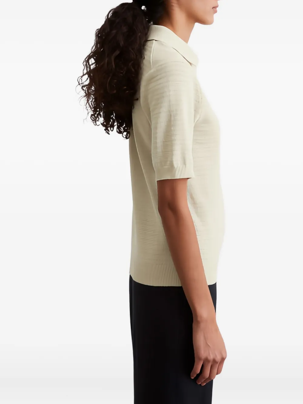 Marc O'Polo Gebreid poloshirt Beige