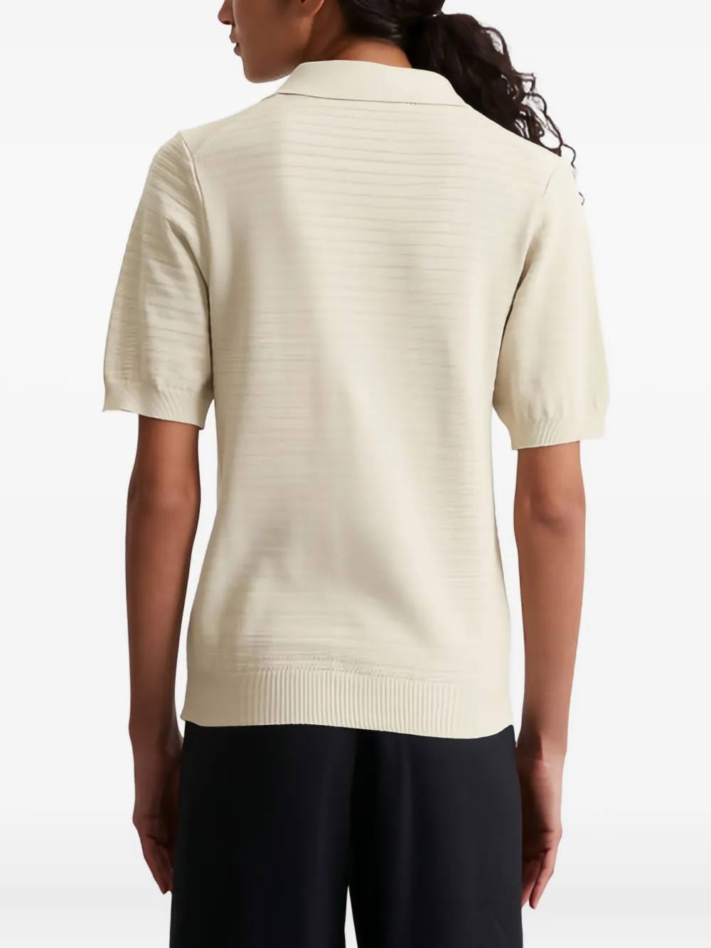 Marc O'Polo Gebreid poloshirt Beige
