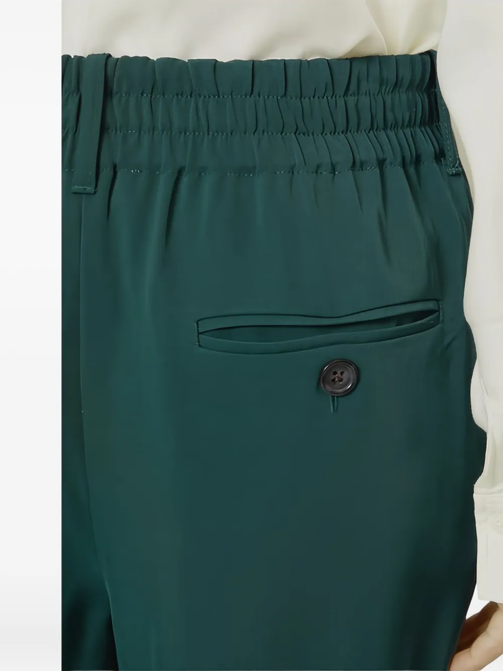 Marc O'Polo Broek met elastische taille Groen