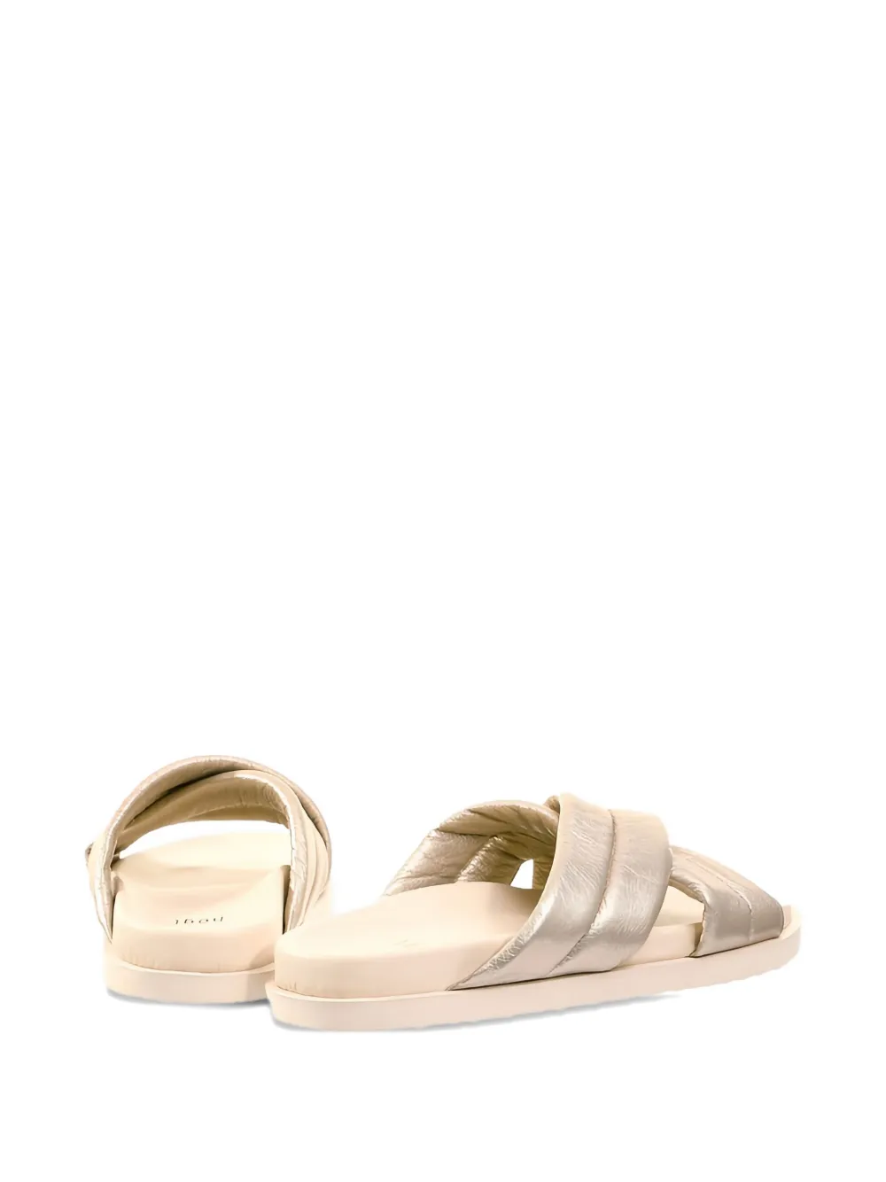 Hogl Tessa cross-strap slide sandals Gold