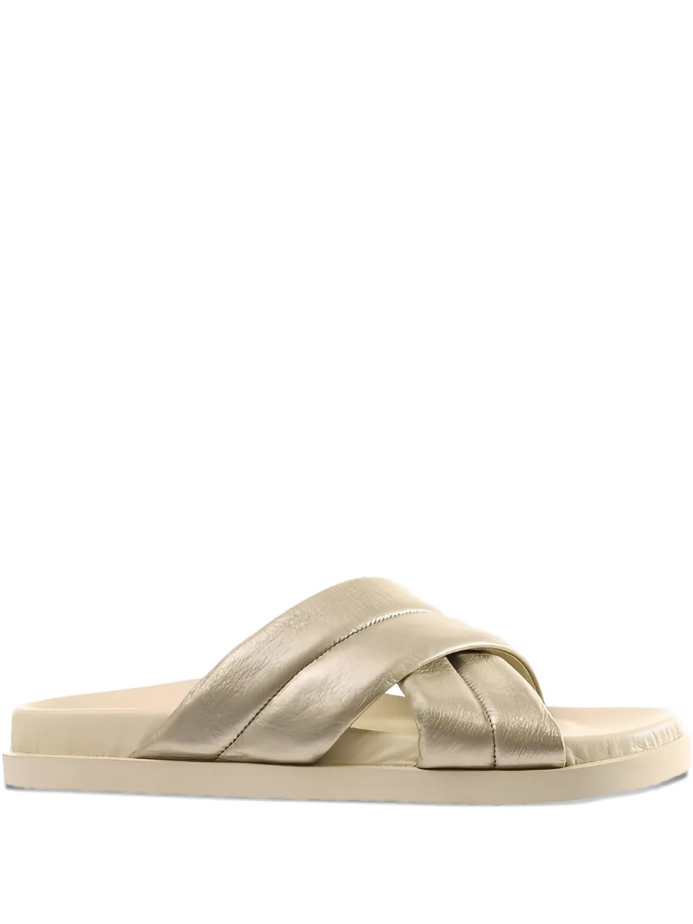 Hogl Tessa cross-strap slide sandals Gold