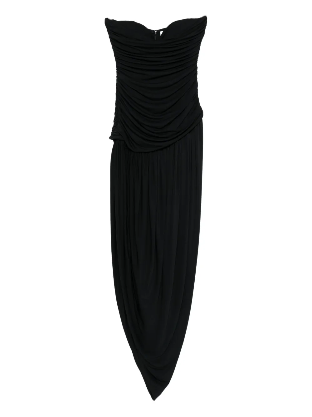 Magda Butrym strapless draped dress - Nero