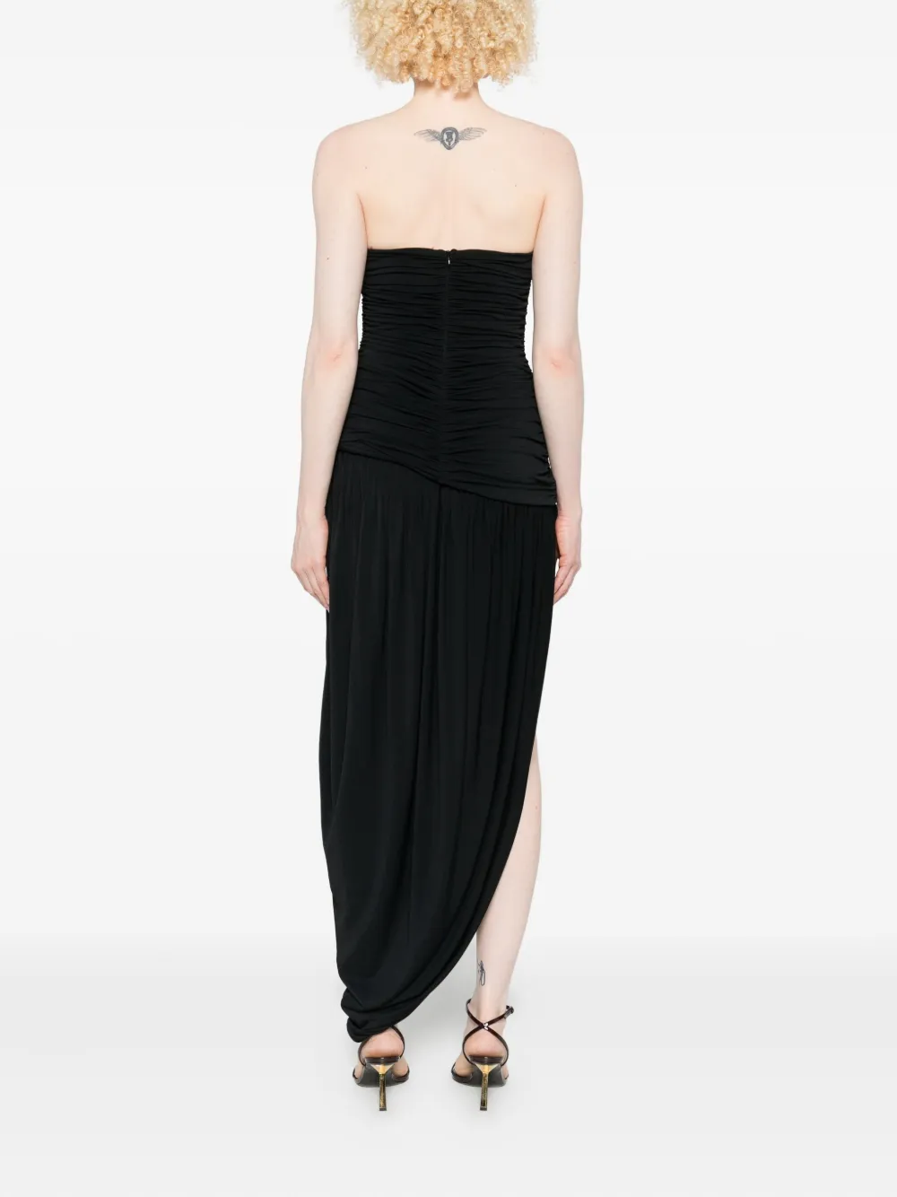 Magda Butrym Strapless jurk Zwart