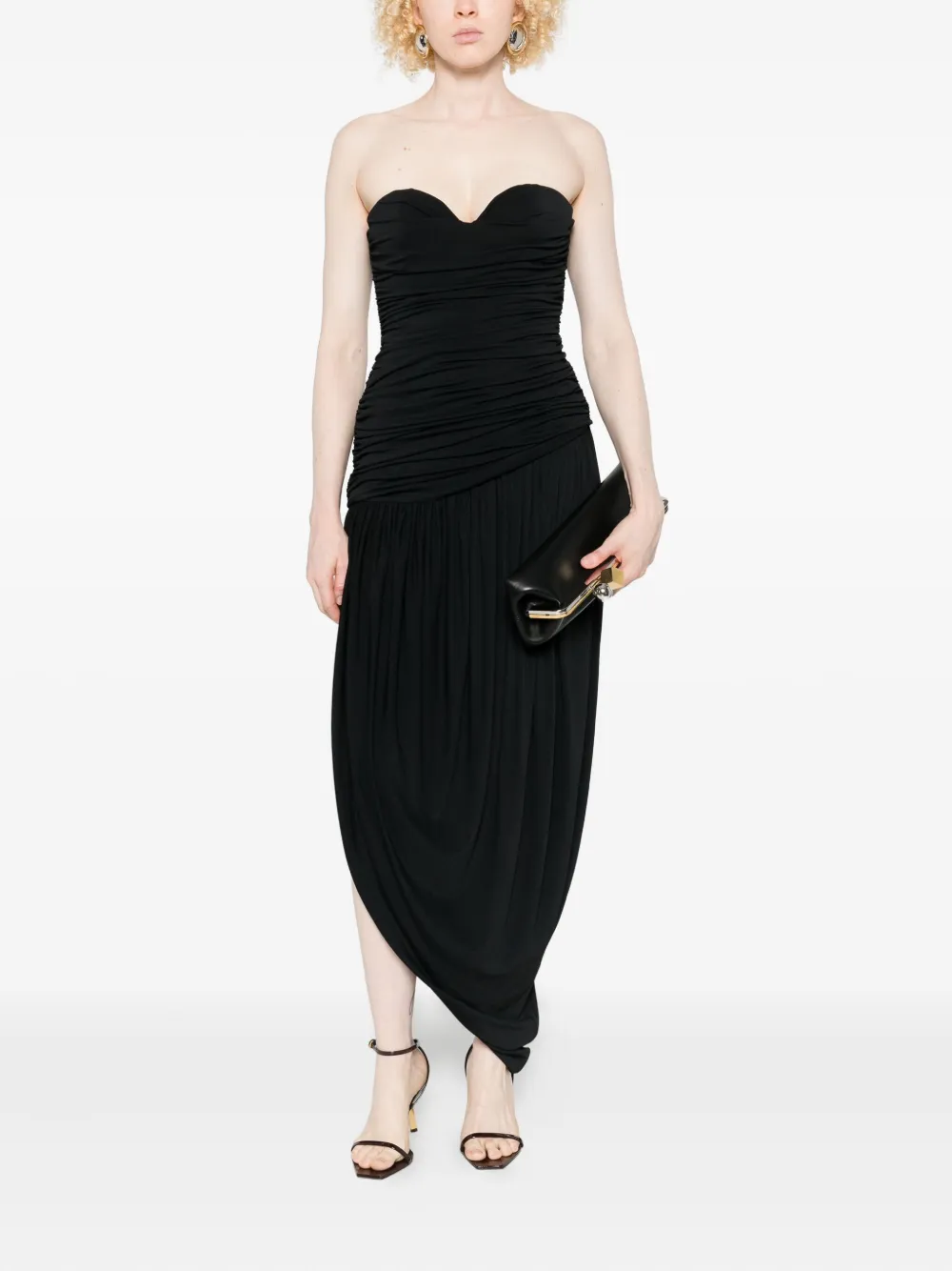 Magda Butrym Strapless jurk - Zwart