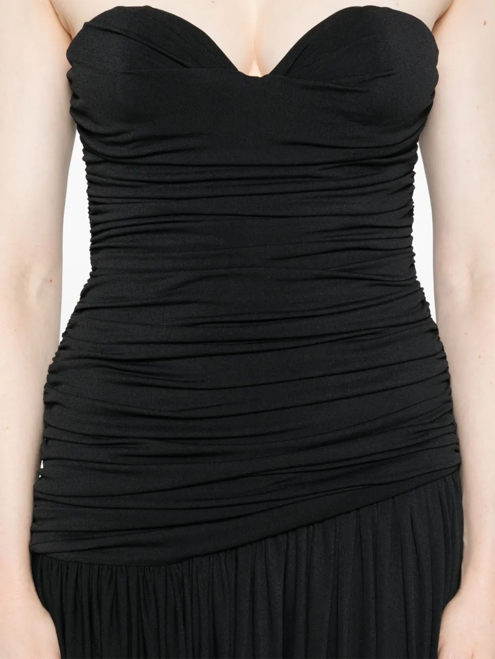 Magda Butrym Strapless jurk Zwart