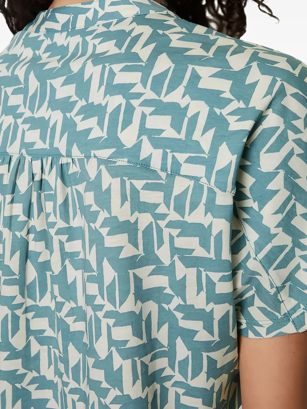 Marc O'Polo Maxi-jurk met geometrische print Blauw